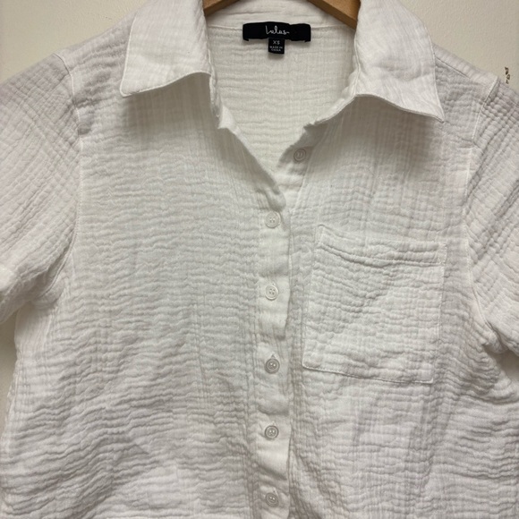 Lulus Cropped Gauzy Top - Picture 6 of 10